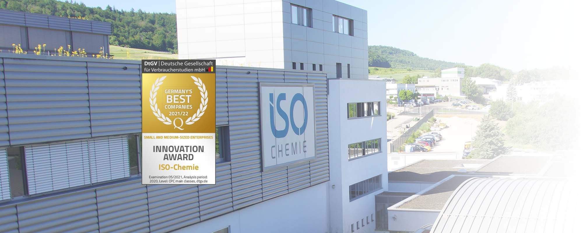 ISO-CHEMIE RECEIVES “SME INNOVATION AWARD”