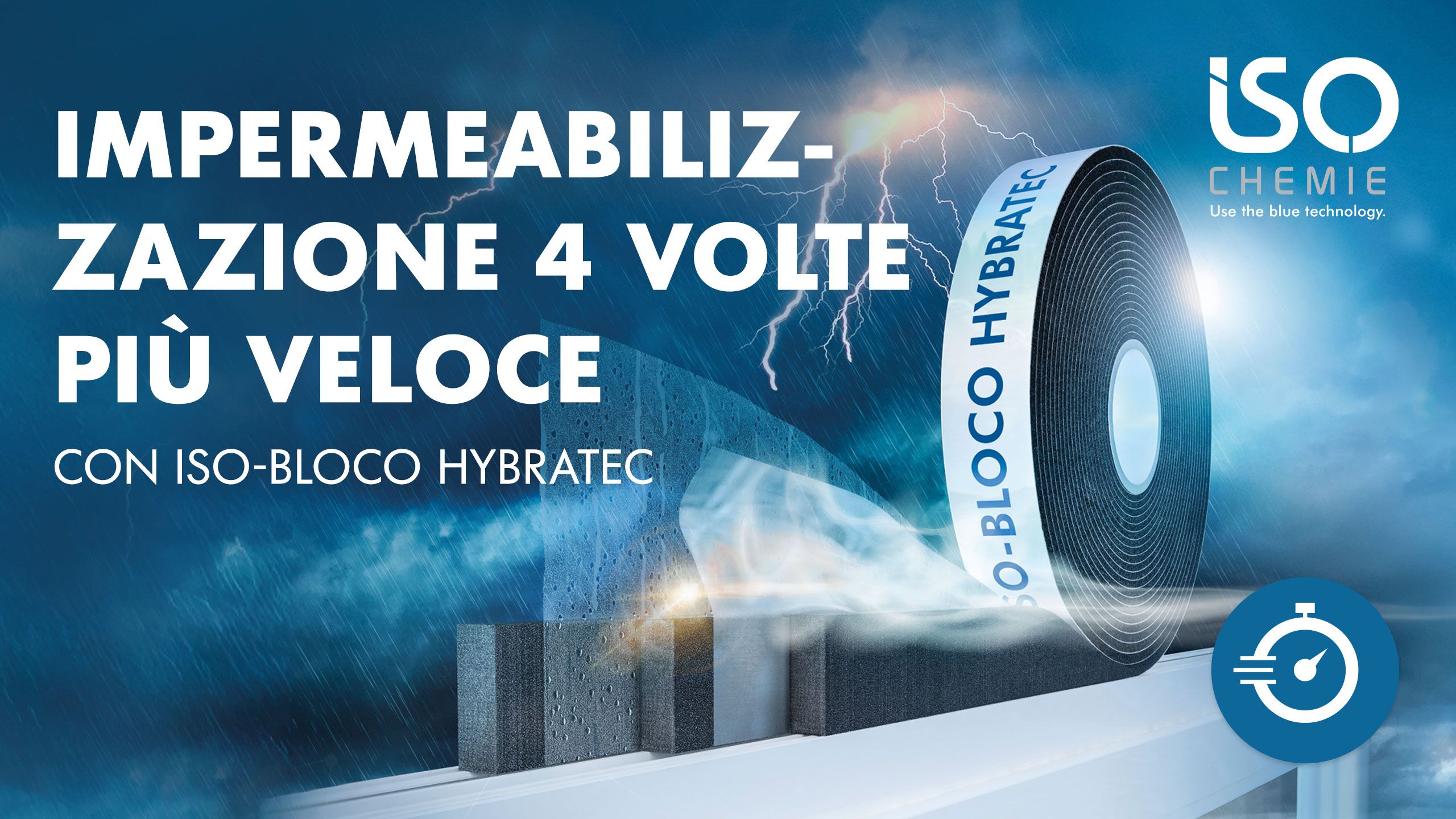 Confronto tempi d’installazione: nastro multifunzione ISO-BLOCO HYBRATEC vs. pellicola + schiuma PU