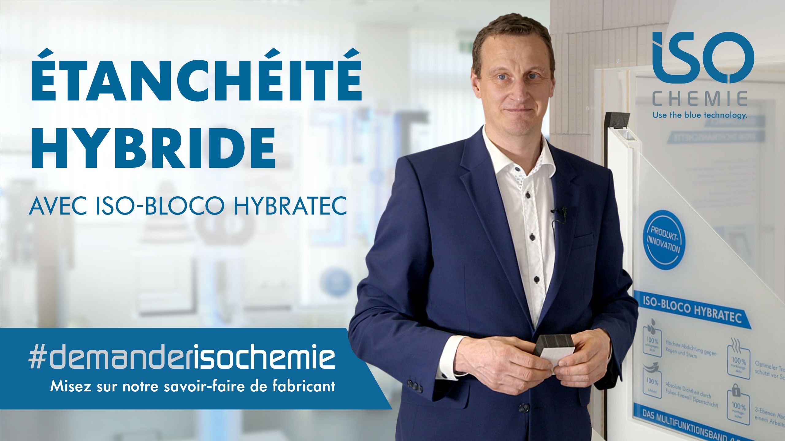 Installation de fenêtres avec ISO-BLOCO HYBRATEC – membrane multifonctionnelle 4.0 
