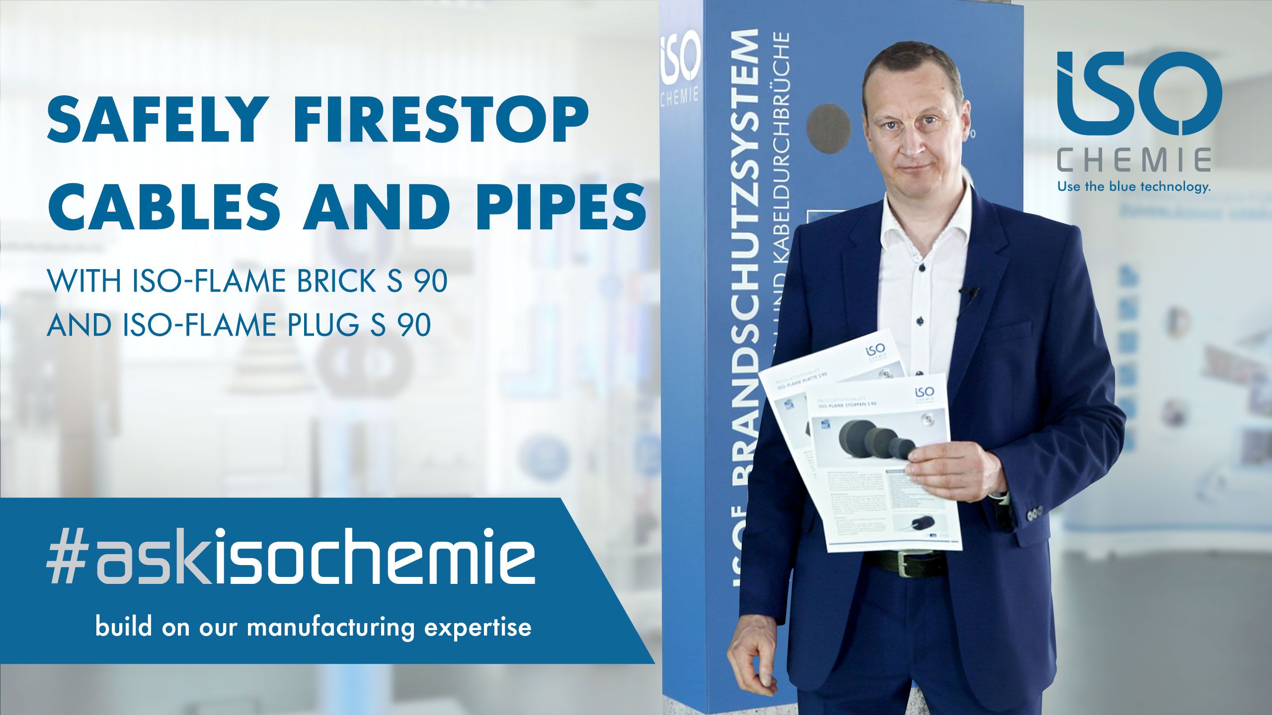 ISO-FLAME BRICK S 90 AND PLUG S 90 – Moulded forms as a fire stop for cables and pipes 