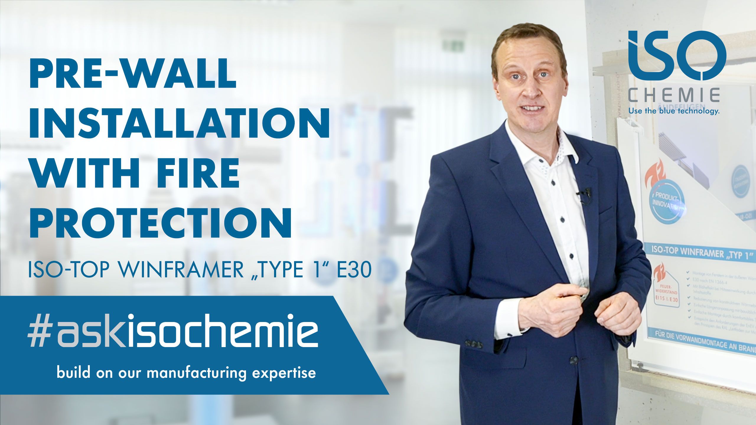 ISO-TOP WINFRAMER „TYPE 1“ E30 – fire protection for in front of wall installation 