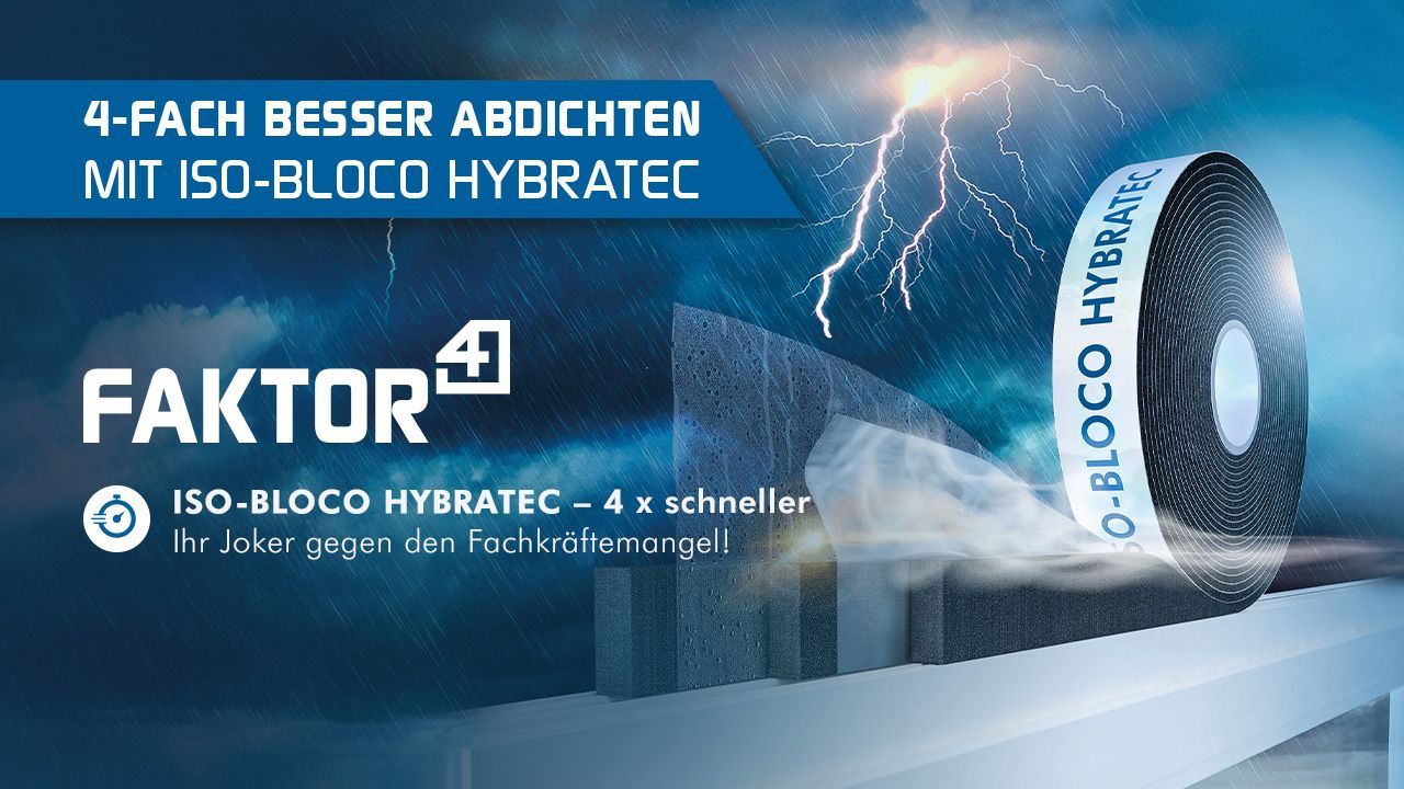 Montagezeit-Vergleich: Multifunktionsband ISO-BLOCO HYBRATEC vs. Fensteranschlussfolien + PU-Schaum