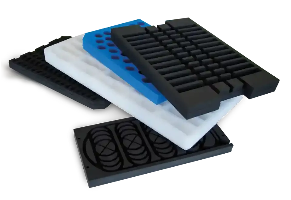 Foam inserts for cases and containers